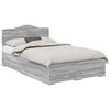 vidaXL Gultas rāmis Pelēks Sonoma 135 x 190 cm Inženierijas koks