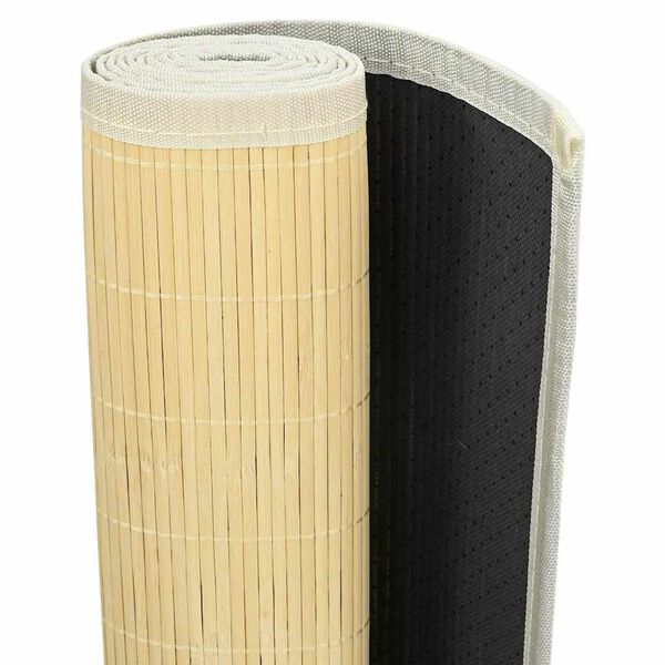vidaXL paklājs, 160x230 cm, dabīgas krāsas bambuss