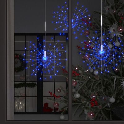 vidaXL Ziemassvētku LED lampiņas, 10 gab., zilas, 20 cm, 1400 LED
