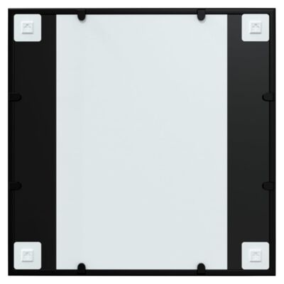 vidaXL sienas spogulis, melns, 60x60 cm, metāls