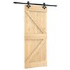 vidaXL bīdāmās durvis ar stiprinājumiem, 85x210 cm, priedes masīvkoks