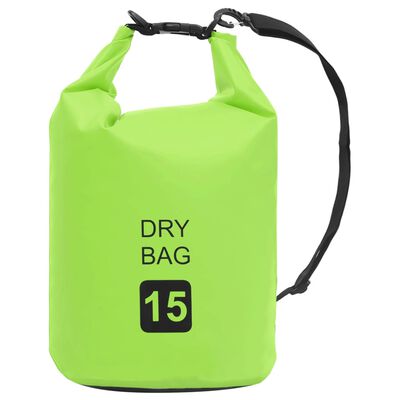 vidaXL ūdens soma, zaļa, 15 L, PVC