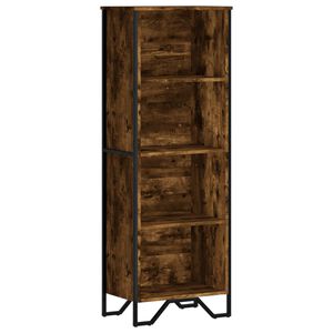vidaXL grāmatplaukts, ozola krāsa, 50x31x137,5 cm, inženierijas koks