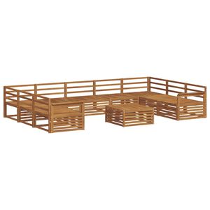 vidaXL Āra dīvānu komplekts 10 pcs Dabiska Cietā akācijas koks