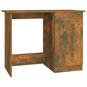 vidaXL rakstāmgalds, ozolkoka krāsa, 100x50x76 cm, inženierijas koks