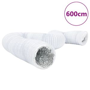 vidaXL ventilācijas kanāls, alumīnijs, 6 m, Ø10 cm, PVC