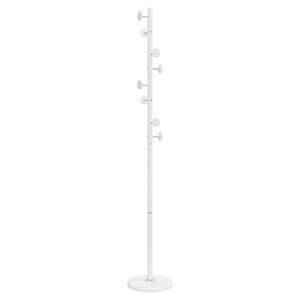 vidaXL mēteļu pakaramais, balts, 176 cm, pulverkrāsota dzelzs