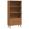 vidaXL Grāmatu skapis MOLDE 85 x 35 x 170,5 cm Priedes masīvkoks