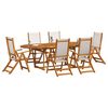 vidaXL 9-daļīgs dārza mēbeļu komplekts, akācijas masīvkoks, tekstilēns