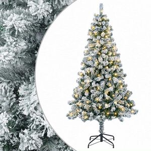 vidaXL Mākslīgā Saliekamā Ziemassvētku Egle 120 cm 150 LED Silti balts