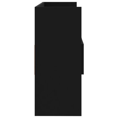vidaXL kumode, melna, 105x30x70 cm, skaidu plāksne