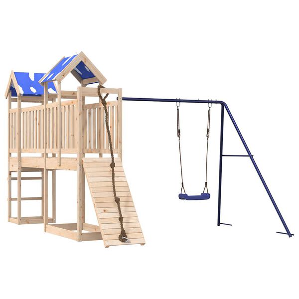 vidaXL āra rotaļu laukums, priedes masīvkoks