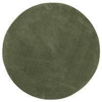 vidaXL paklājs HUARTE, īsa spalva, mīksts, mazgājams, zaļš, Ø 200 cm