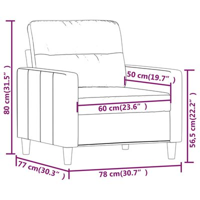 vidaXL atpūtas krēsls, 60 cm, brūns audums