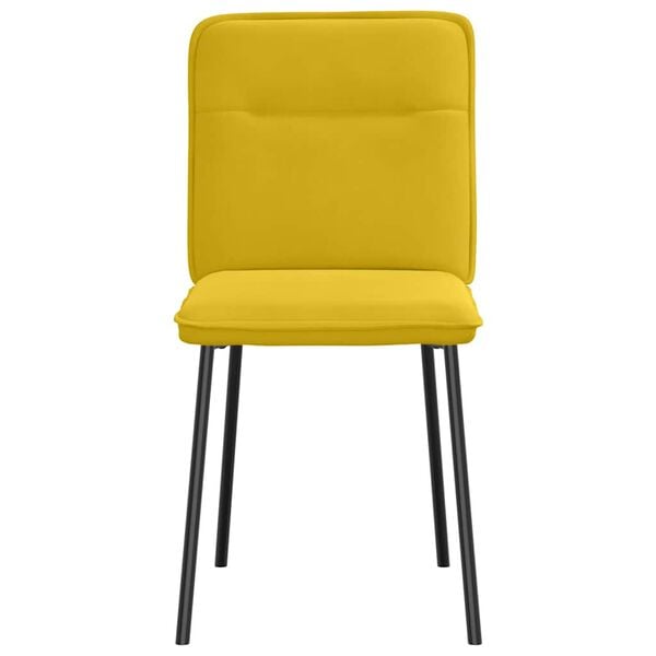 vidaXL virtuves krēsli, 6 gab., dzeltens samts