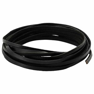 vidaXL Ādas siksna 1 Melns 1000 x 0,3 cm Āda
