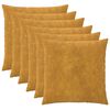 vidaXL Spilvenu pārvalks 6 pcs HEERLEN Dzeltena 60 x 60 cm