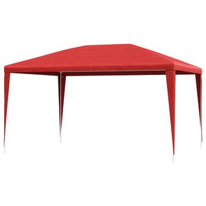 vidaXL Balles telts 400 x 300 x 255 cm Sarkana PE un Tērauds