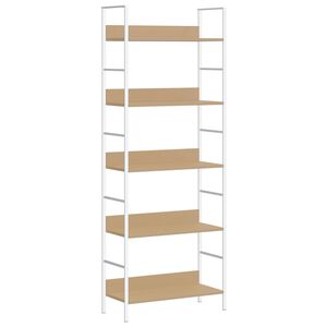 vidaXL 5-līmeņu grāmatplaukts, ozolkoka krāsā, 60x27,6x158,5 cm, koks