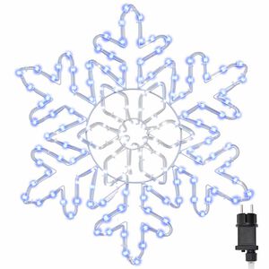 vidaXL Ziemassvētku sniegpārsla 156 LED Zila 55.5 x 55.5 x 0.75cm PVC