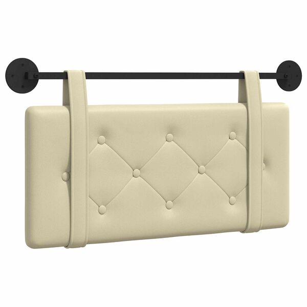 vidaXL Karājo&scaron;s galvgalis Krēmkrāsa 90 cm Mākslīgā āda