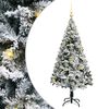 vidaXL Mākslīgā Ziemassvētku eglīte su 150 LED ar statīvu Balts 150 cm