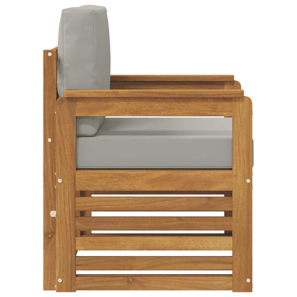 vidaXL Āra dīvānu komplekts ar spilvenu Dabiska 71 x 63 x 73 cm