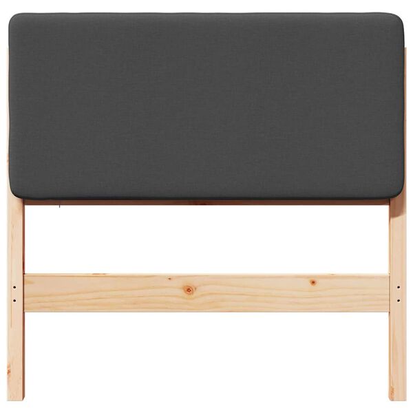 vidaXL Mīkstināts gultas galvgalis Brūna un Tum&scaron;i Pelēka 100 cm