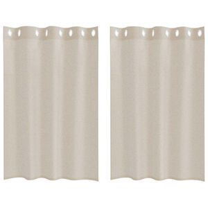 vidaXL Voile aizkaris 2 pcs Smil&scaron;u 140 x 140 cm Poliesters