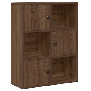 vidaXL grāmatu plaukts, brūna ozola, 60x24x76,5 cm, inženierijas koks