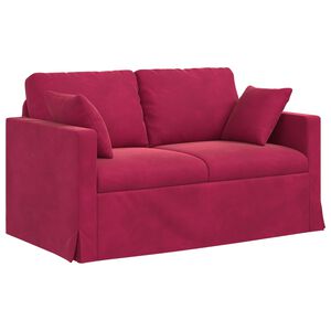 vidaXL Dīvāns Vīna sarkans 138 x 78 x 80 cm Samts