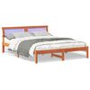 vidaXL Gultas rāmis Vaks brūns 140 x 200 cm Ciets priedes koks