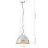 vidaXL griestu lampa, industriāls dizains, sudrabaina, 25 W, 31cm, E27