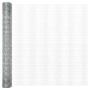 vidaXL Metinātās stieples žogs 1000 x 120 cm Sudraba