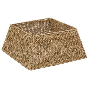 vidaXL Ziemassvētku koka apmale Kvadrātveida Dabiska 50 x 50 x 25 cm