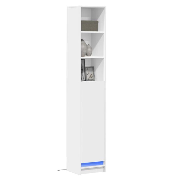 vidaXL kumode ar LED, balta, 36x32,5x200 cm, inženierijas koks