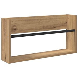 vidaXL Žurnālu statīvs ar plauktu Artisānā ozols 60 x 12 x 30 cm