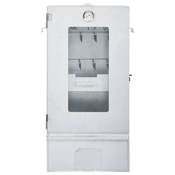 vidaXL kūpinātava, kurināma ar šķeldu, 44,5x29x110 cm, cinkots tērauds