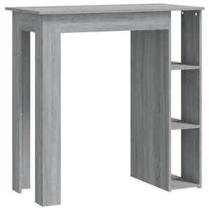 vidaXL bāra galds ar plauktu, pelēka sonoma krāsā, 102x50x103,5 cm
