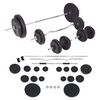 vidaXL svaru stieņu un hanteļu komplekts, 90 kg