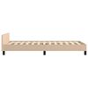 vidaXL gultas rāmis ar galvgali bez matrača, kapučīno, 100x200 cm