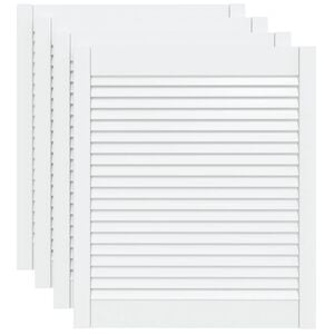 vidaXL skapja durvis, žalūziju dizains, 4 gab., 69x59,4 cm, priede