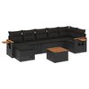 vidaXL Patio Sofa Set 8-vietīgs Black