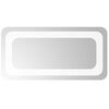 vidaXL LED vannas spogulis Caurspīdīgs 40 x 20 cm rūdīts stikls