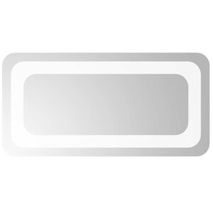 vidaXL LED vannas spogulis Caurspīdīgs 40 x 20 cm rūdīts stikls