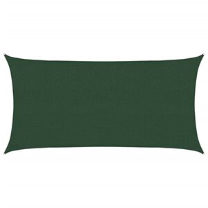 vidaXL saulessargs, 160 g/m&sup2;, tum&scaron;i zaļ&scaron;, 2,5x5 m, HDPE