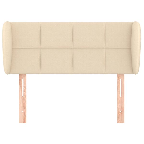 vidaXL galvgalis ar malām, 83x23x78/88 cm, krēmkrāsas audums