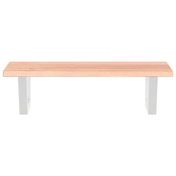 vidaXL izlietnes plaukts, stiprināms pie sienas, tērauds, ozola koks