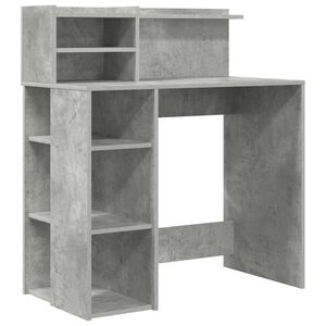 vidaXL Galds Betona pelēks Inženierijas koks 90 x 48 x 101,5 cm