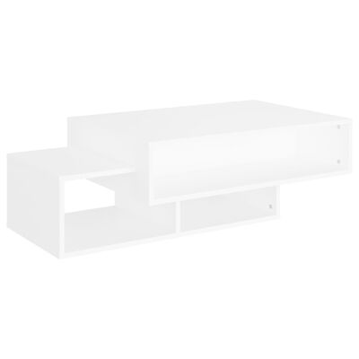 vidaXL kafijas galdiņš, balts, 105x55x32 cm, skaidu plāksne